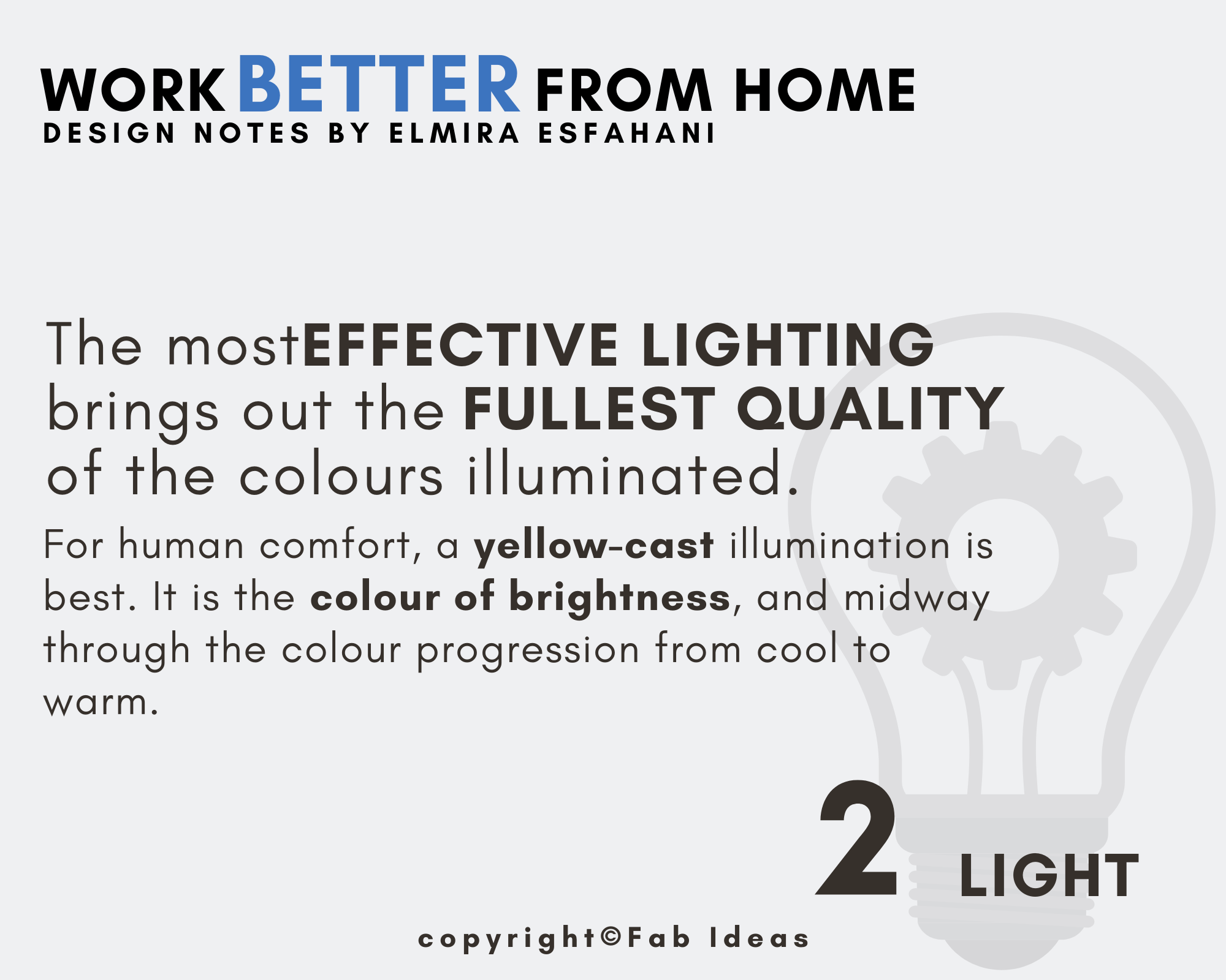 Design your Office - Design notes Work better from home
